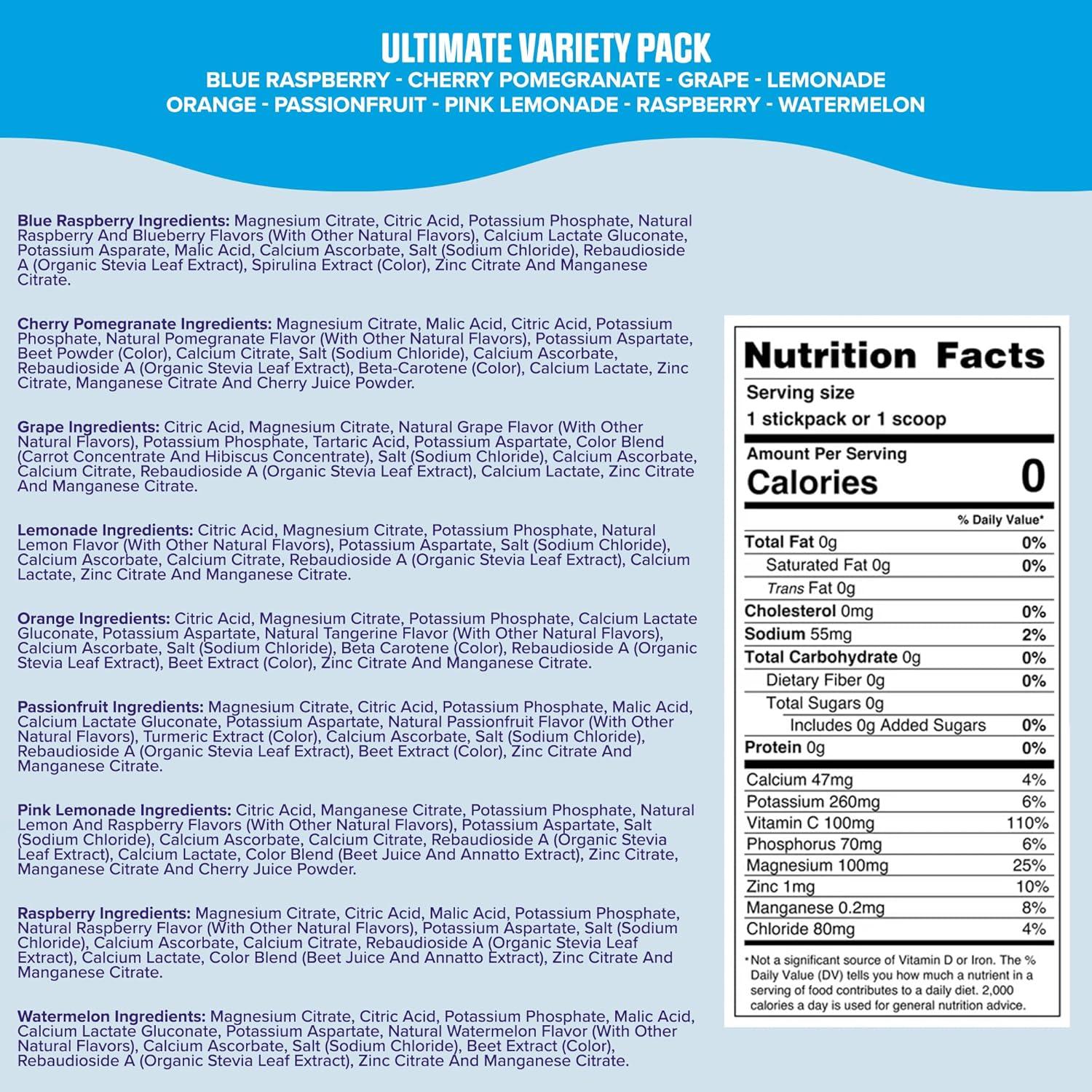 image:imageUltima Replenisher Daily Electrolyte Powder Ultimate Variety Pack 36 Stickpacks Zero Sugar Hydration Packets with 6 Electrolytes and Minerals Sugar Free Plant Based amp Keto Friendly Drink Mix