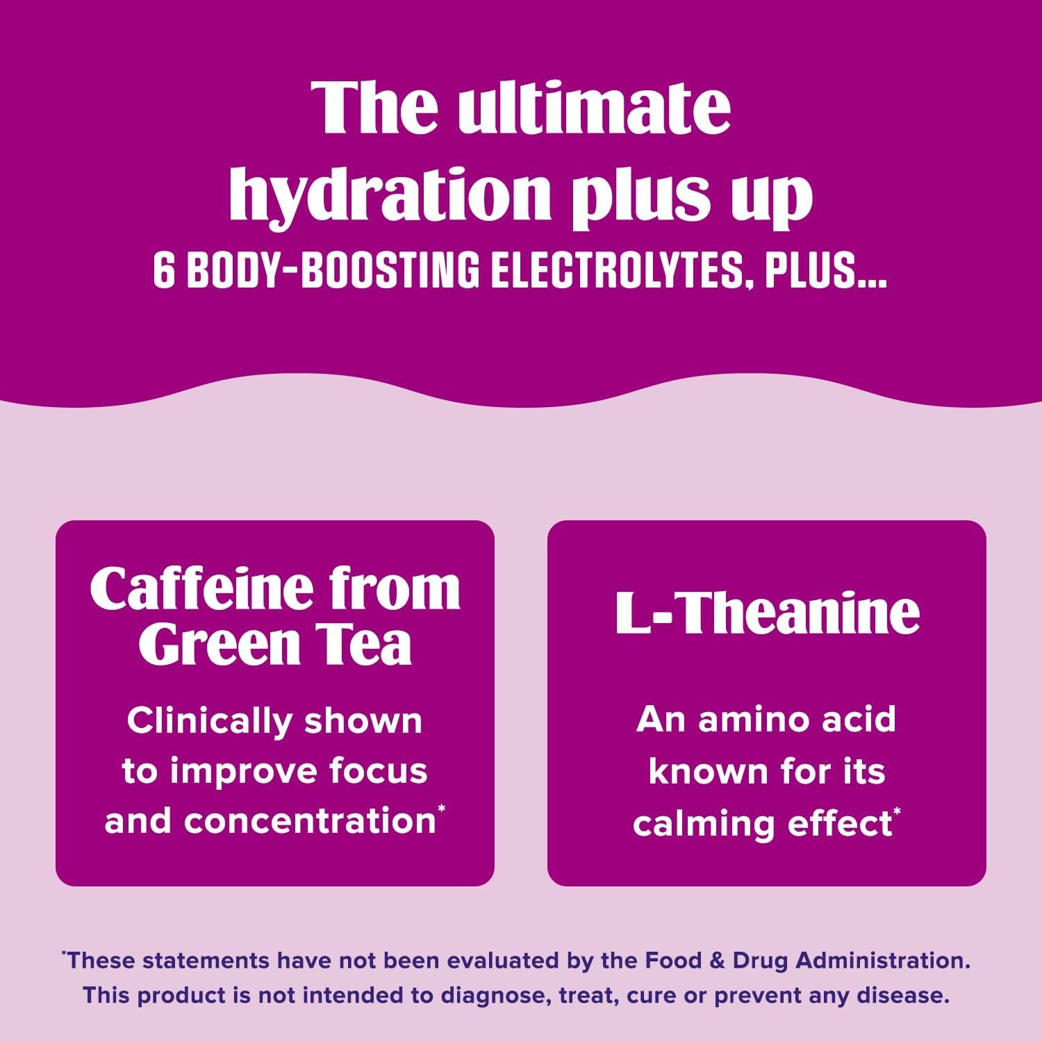 image:imageUltima Replenisher Daily Focus Supplement amp Electrolytes Powder Acai Blueberry 14 Stickpacks Hydration Packets 60mg Caffeine from Green Tea Extract amp LTheanine to Improve Focus amp Concentration