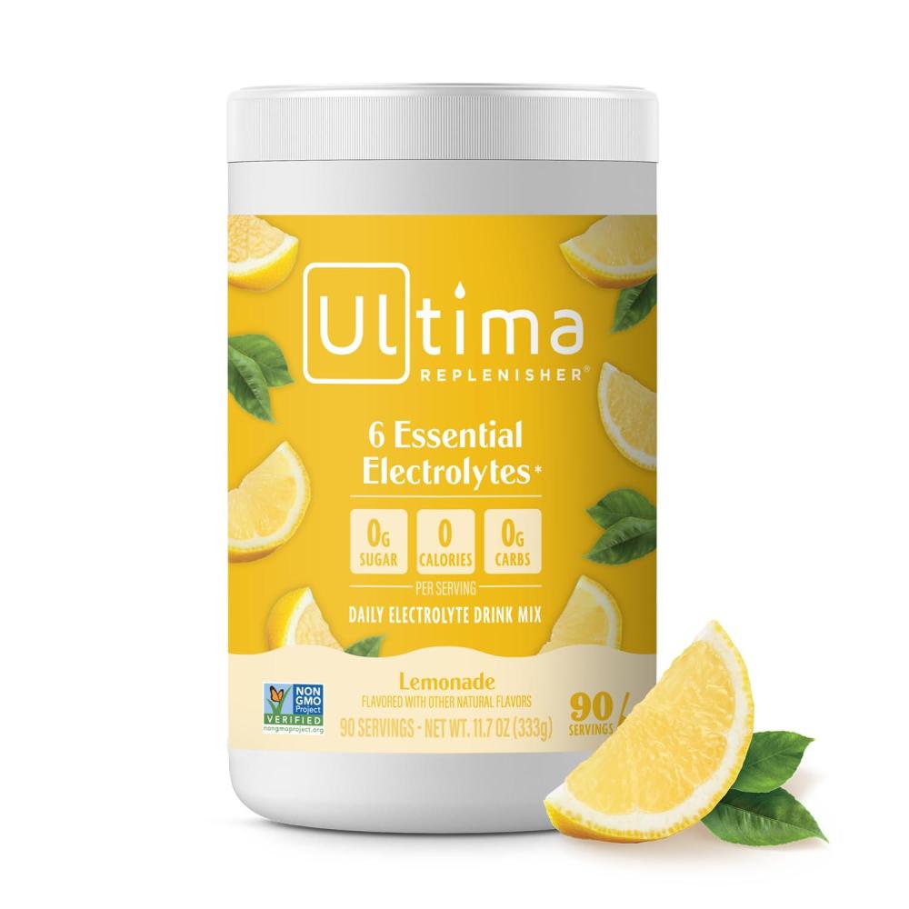 image:imageUltima Replenisher Daily Electrolyte Powder Drink Mix  Sugar Free  Grape 90 Servings  Hydration Powder with 6 Key Electrolytes and Trace Minerals  Keto Friendly Vegan NonGMOLemonade
