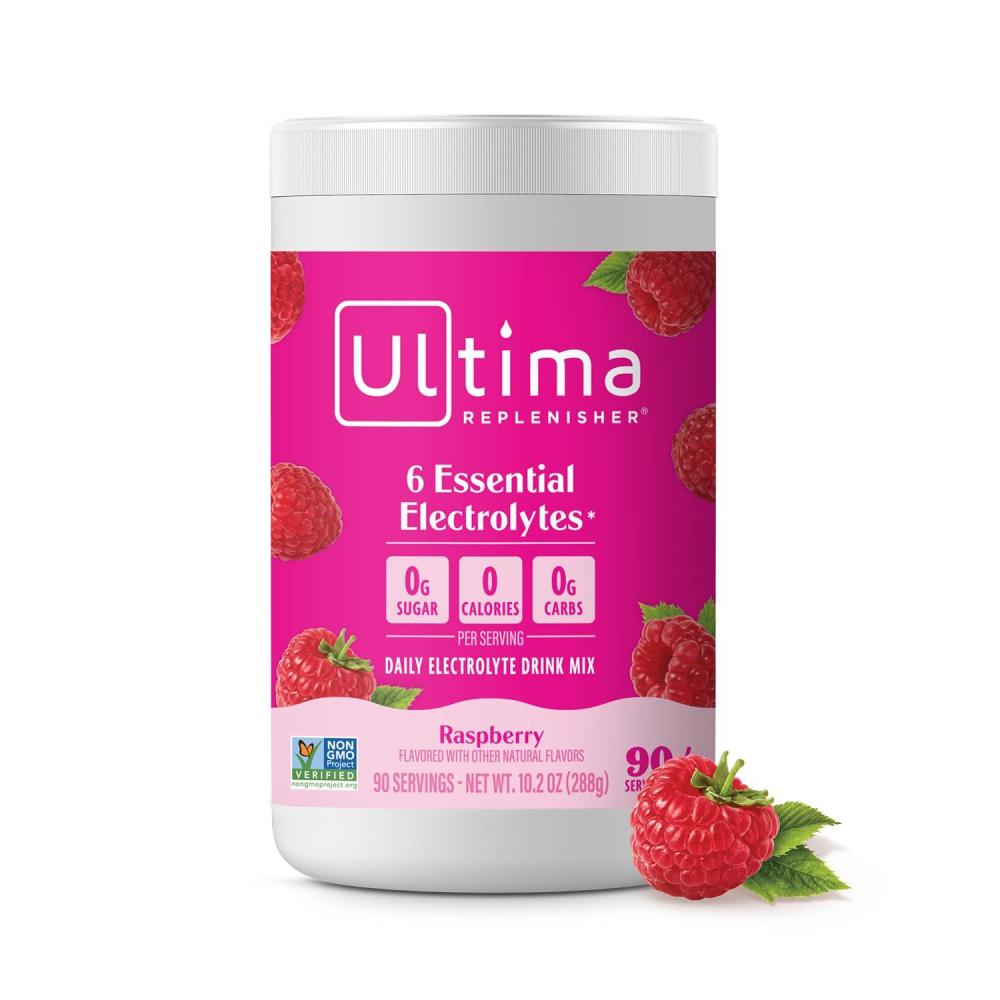 image:imageUltima Replenisher Daily Electrolyte Powder Drink Mix Sugar Free Grape 90 Servings Hydration Powder with 6 Key Electrolytes and Trace Minerals Keto Friendly Vegan NonGMORaspberry
