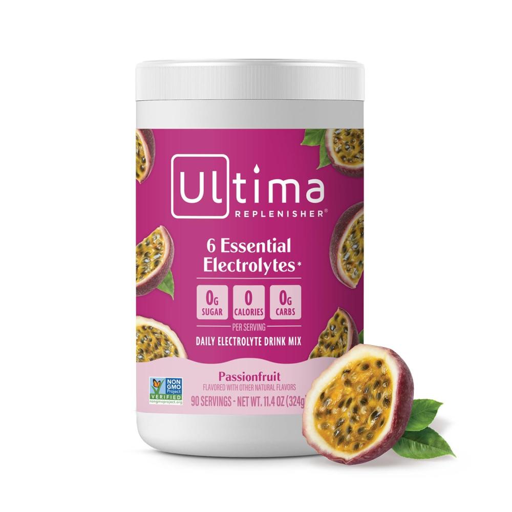 image:imageUltima Replenisher Daily Electrolyte Powder Drink Mix  Sugar Free  Grape 90 Servings  Hydration Powder with 6 Key Electrolytes and Trace Minerals  Keto Friendly Vegan NonGMOPassionfruit