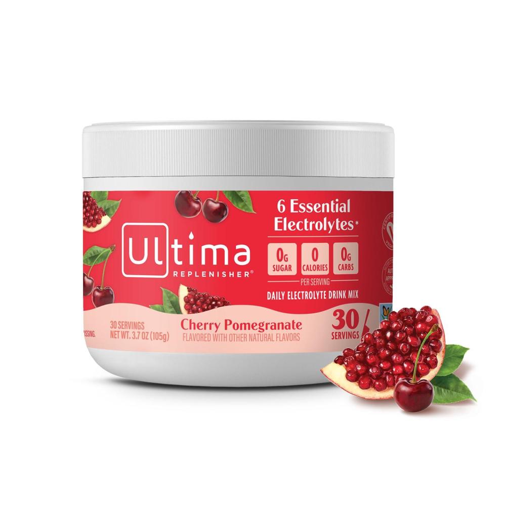 image:imageUltima Replenisher Daily Electrolyte Powder Drink Mix Sugar Free Pink Lemonade 30 Serving Hydration Powder with 6 Key Electrolytes and Trace Minerals Keto Friendly Vegan NonGMOCherry Pomegranate
