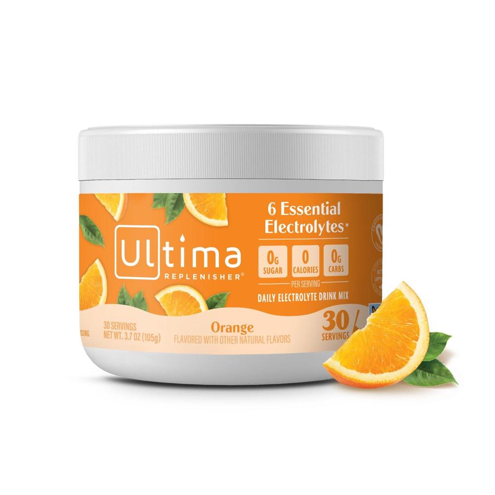 image:imageUltima Replenisher Daily Electrolyte Powder Drink Mix Sugar Free Pink Lemonade 30 Serving Hydration Powder with 6 Key Electrolytes and Trace Minerals Keto Friendly Vegan NonGMOOrange