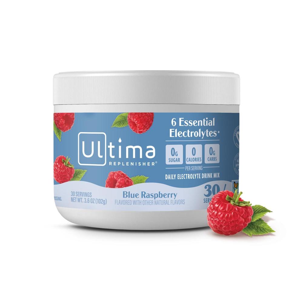image:imageUltima Replenisher Daily Electrolyte Powder Drink Mix Sugar Free Pink Lemonade 30 Serving Hydration Powder with 6 Key Electrolytes and Trace Minerals Keto Friendly Vegan NonGMOBlue Raspberry