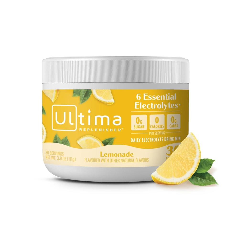 image:imageUltima Replenisher Daily Electrolyte Powder Drink Mix Sugar Free Pink Lemonade 30 Serving Hydration Powder with 6 Key Electrolytes and Trace Minerals Keto Friendly Vegan NonGMOLemonade