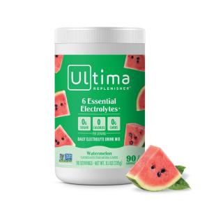 Ultima Replenisher Daily Electrolyte Powder Drink Mix – Sugar Free – Grape, 90 Servings – Hydration Powder with 6 Key Electrolytes and Trace Minerals – Keto Friendly, Vegan, Non-GMO(Watermelon)