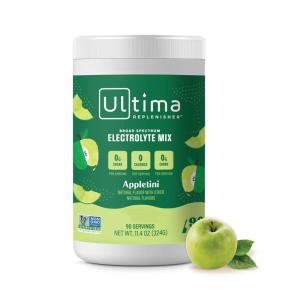 Ultima Replenisher Daily Electrolyte Powder Drink Mix – Sugar Free – Grape, 90 Servings – Hydration Powder with 6 Key Electrolytes and Trace Minerals – Keto Friendly, Vegan, Non-GMO(Appletini)