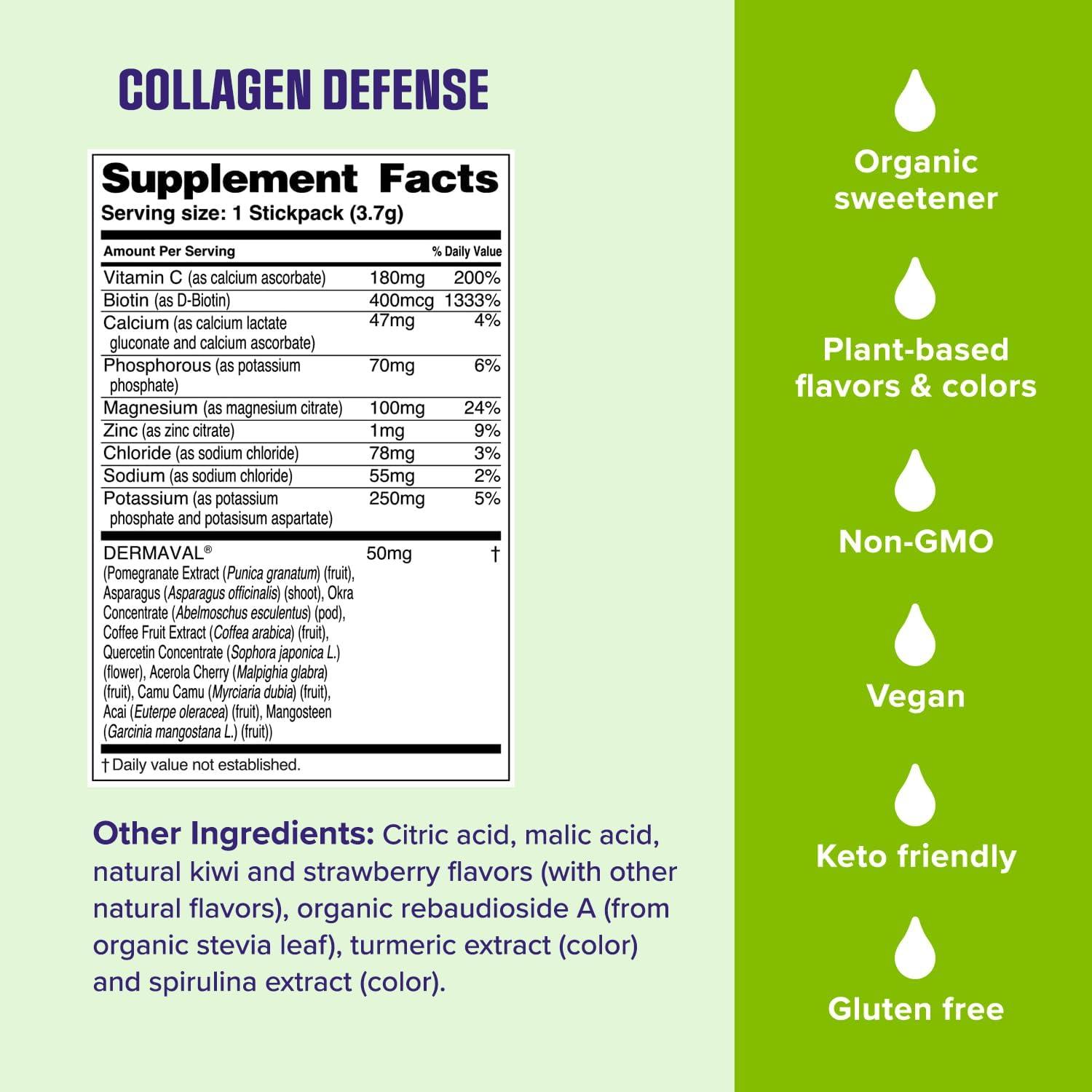 image:imageUltima Replenisher Collagen Defense Supplement and Electrolytes Powder Kiwi Strawberry 13 Stickpacks Hydration Packets with Dermaval and Biotin that Keep Your Skin Hydrated and Looking Radiant