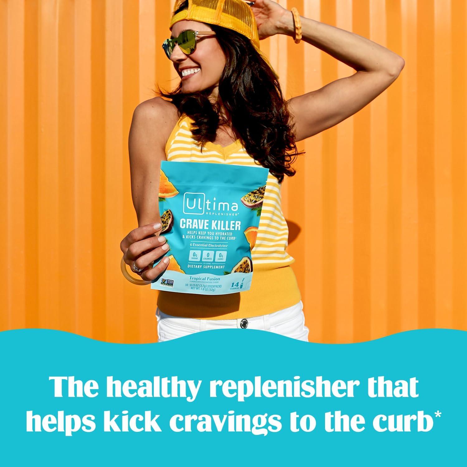 image:imageUltima Replenisher Crave Killer Supplement and Electrolytes Powder Tropical Fusion 14 Stickpacks Hydration Packets That Kick Cravings to The Curb