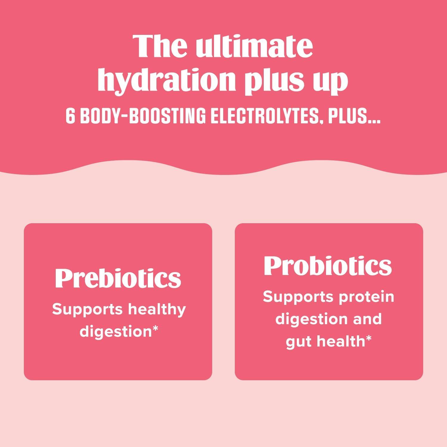 image:imageUltima Replenisher Gut Health Supplement and Electrolytes Powder Raspberry Lemonade 14 Stickpacks Hydration Packets with Added Gut Health Benefits