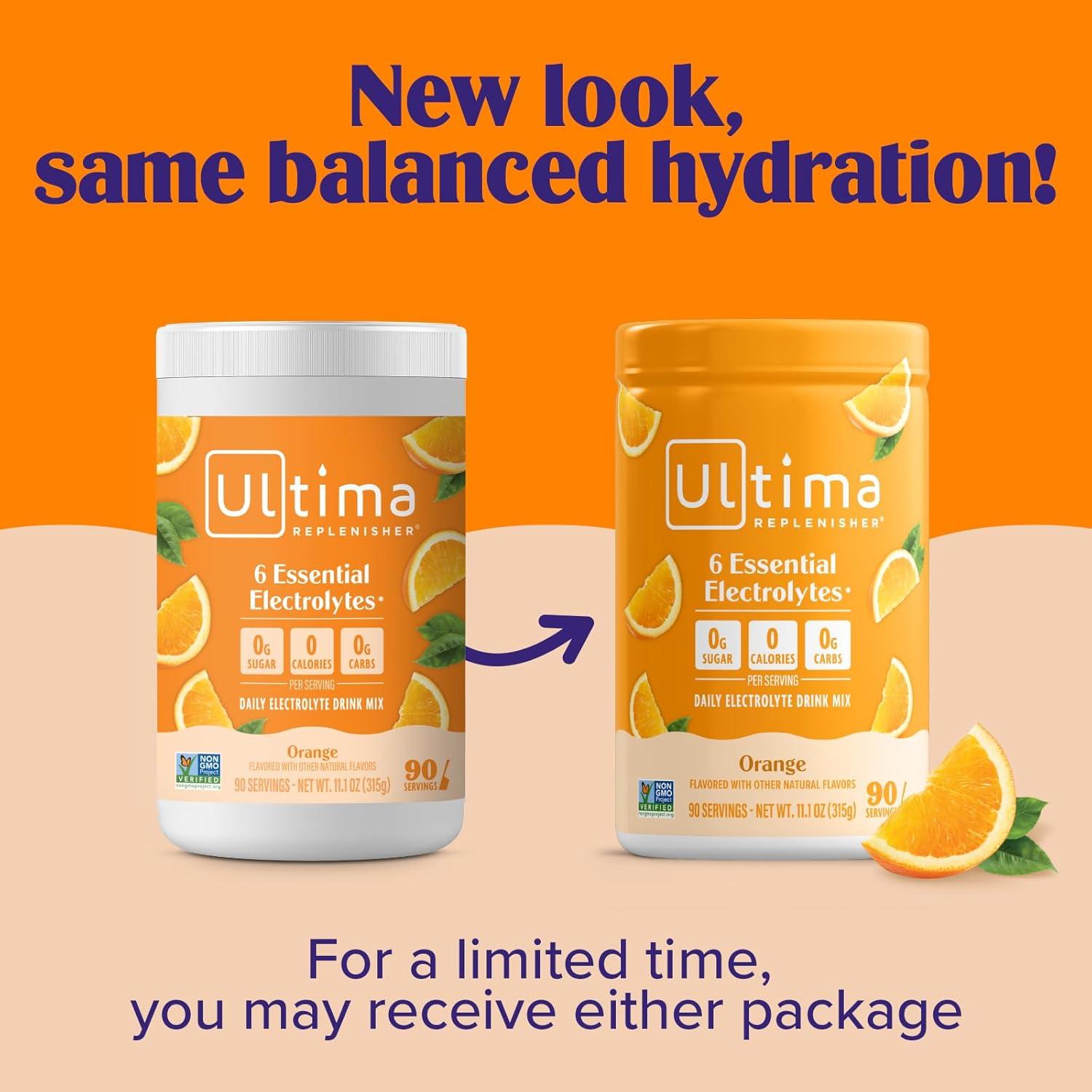 image:imageUltima Replenisher Daily Electrolyte Powder Lemon Black Tea 90 Servings Zero Sugar Hydration Powder with 6 Electrolytes and Minerals Sugar Free Plant Based amp Keto Friendly Drink MixOrange