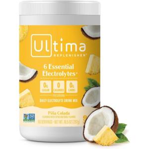Ultima Replenisher Daily Electrolyte Powder – Lemon Black Tea, 90 Servings – Zero Sugar Hydration Powder with 6 Electrolytes and Minerals – Sugar Free, Plant Based & Keto Friendly Drink Mix(Pina Colada)